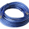 Cable De Impresora USB 5 Metros Azul Blindado