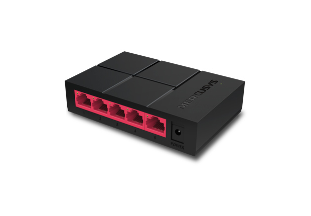 Switch MS105G Mercusys 5 Puertos 10/100/1000 Negro Switch MS105G Mercusys 5 Puertos 10/100/1000 Negro