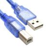 Cable De Impresora USB 5 Metros Azul Blindado