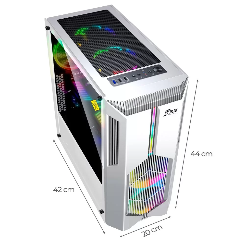 vChasis o Torre Tipo Gamer JX112 Sin Fuente 5 Ventiladores Chasis o Torre Tipo Gamer JX112 Sin Fuente 5 Ventiladores