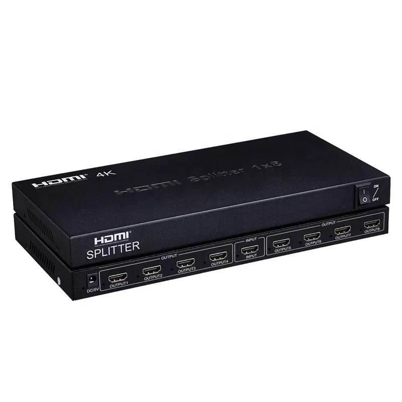 splitter-hdmi-8-salidas-3d-4k-2k-adaptador-de-corriente Splitter HDMI 1×8 1080P 3D SHD-1×8