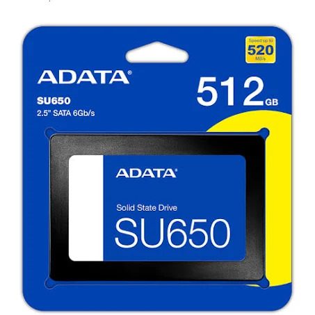 Disco Duro Estado Solido SU650 Adata 512GB Disco Duro Estado Solido SU650 Adata 512GB